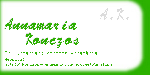 annamaria konczos business card