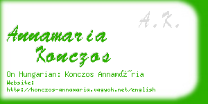 annamaria konczos business card